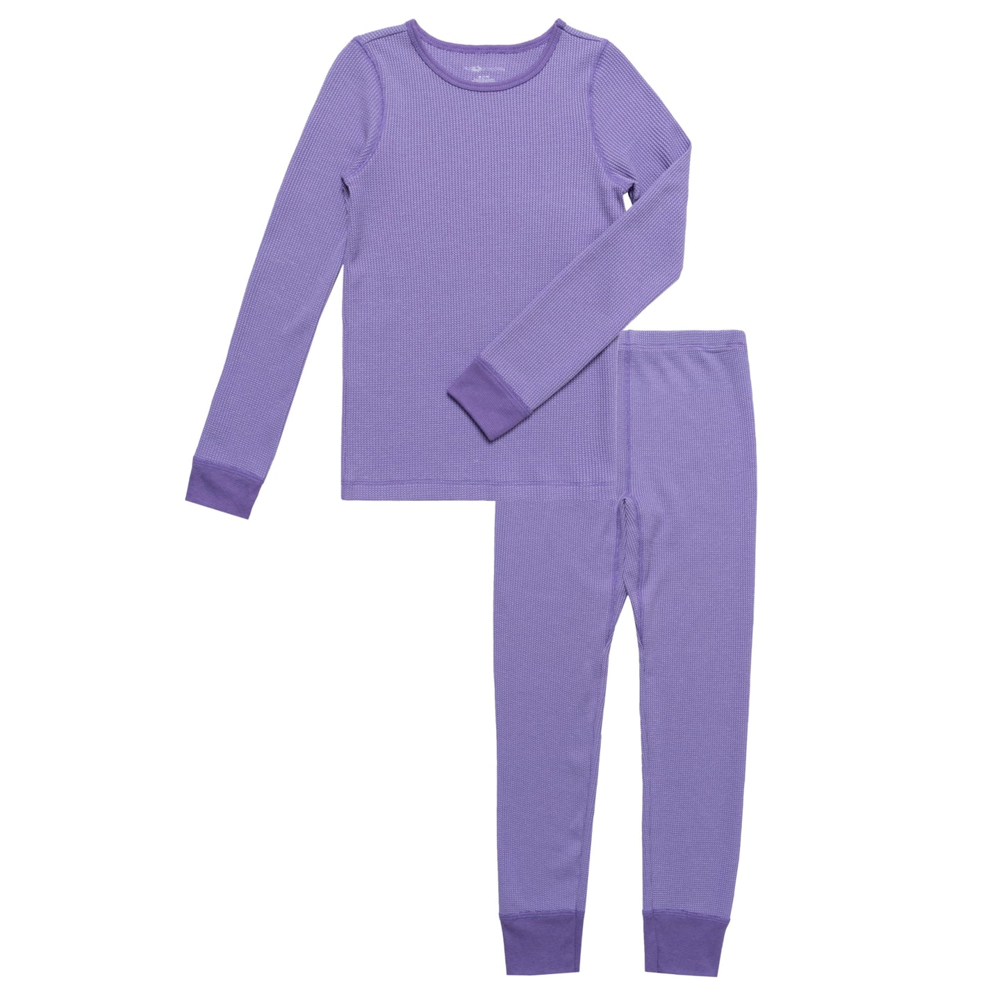 Fruit Of The Loom Girls Premium Thermal Waffle Underwear Base Layer Set, Lavender/Purple, 10-12 US