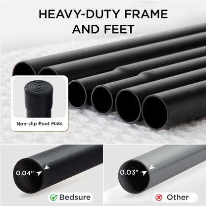 Bedsure Outdoor Elevated Dog Bed Large Sized Dog, Portable Indoor & Outdoor Cooling Raised Cot Pet Hammock Bed with Skid-Resistant Feet, Frame with Breathable Mesh, Grey, 49 inches