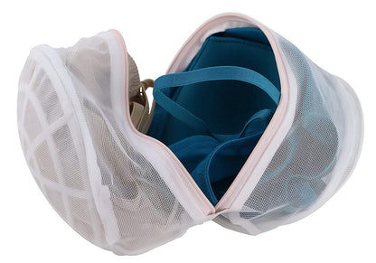 à Linge Science Nest Premium Bra Toiletry Bag for Delicate Nails and Lingerie in White with Pink Trim