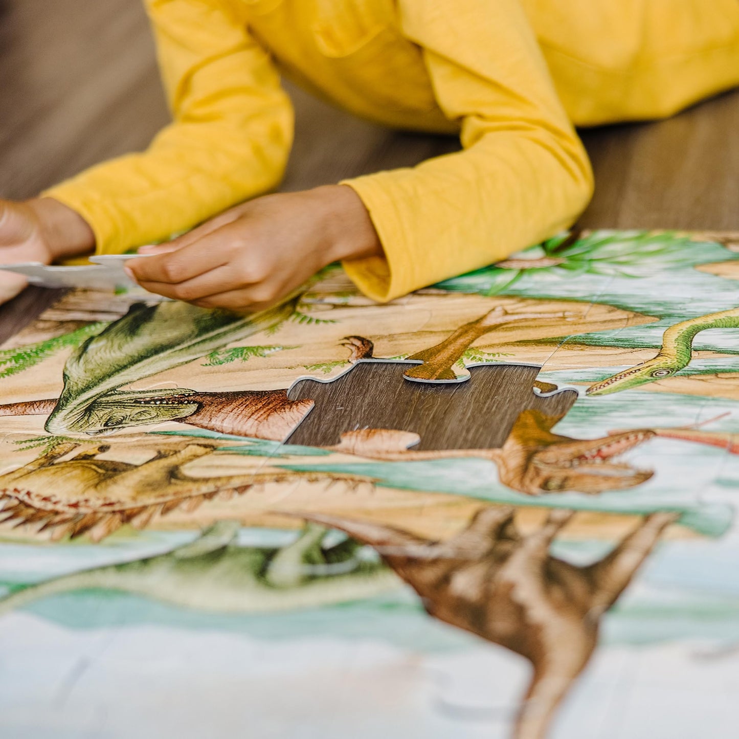 Melissa & Doug Dinosaurs Floor Puzzle - 48 Pieces (2 Feet x 3 Feet Assembled) - FSC Certified