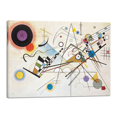 Wieco Art Framed Canvas Wall Art Composition VII, 1913 by Wassily Kandinsky Classic Abstract Famous Paintings Reproductions Canvas Wall Art for Home Decoration