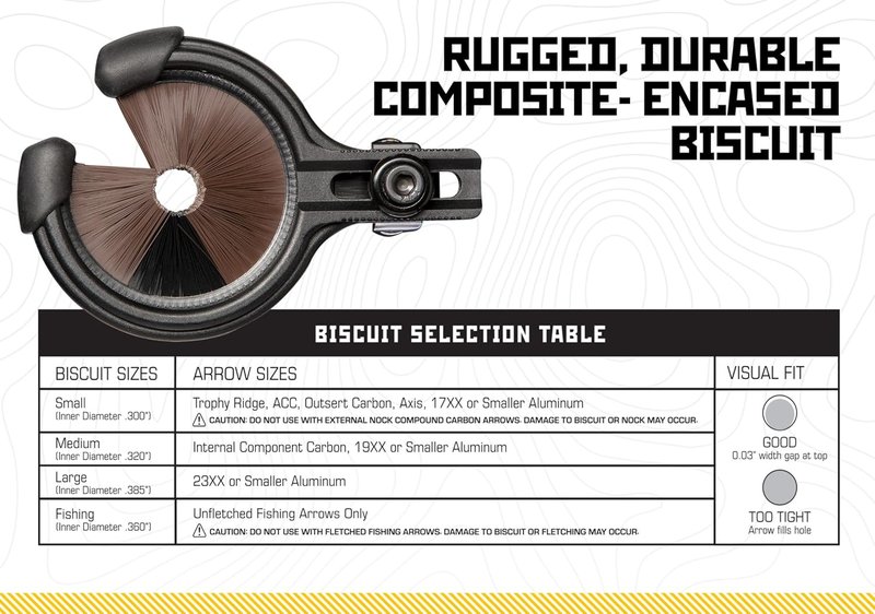 Trophy Ridge Quick Shot Whisker Biscuit Archery Arrow Rest - Precision Design for Enhanced Accuracy