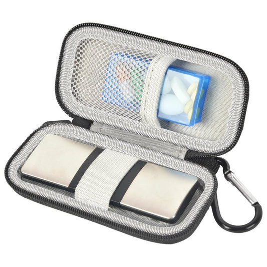 ALKOO Heart Monitor Case for AliveCor for KardiaMobile 1-Lead/for KardiaMobile 6L / for KardiaMobile 6L Max, Hard EKG Monitor Travel Storage Bag with Pill Box and Carabiner, Box Only