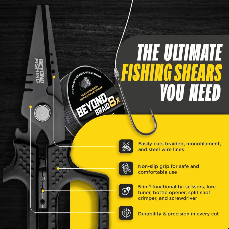 Beyond Fishing 6.5" Pro Shears (Black)