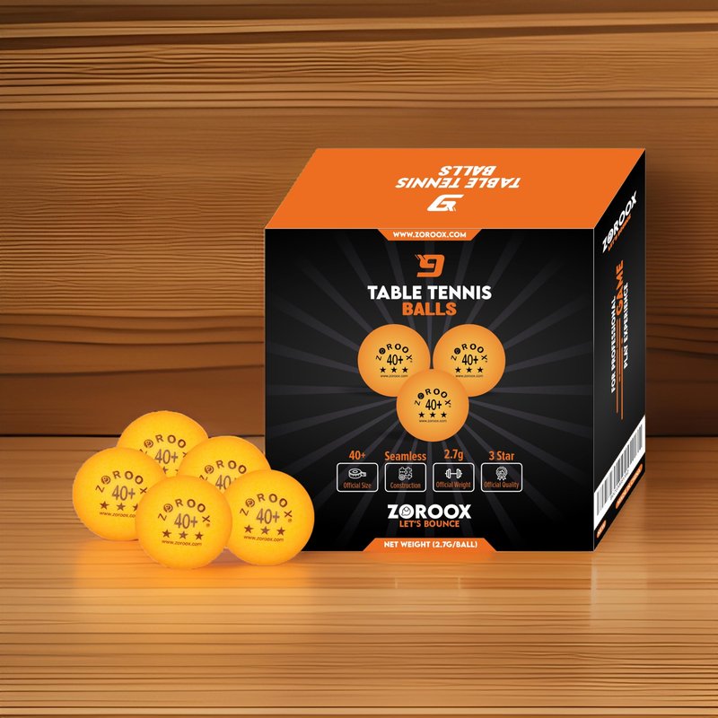 ZOROOX High-Performance 3-Star Table Tennis Balls - Pack of | 9, 18, 36 or 72 | Orange or White | 40+ ABS Competition Grade Ping Pong Balls