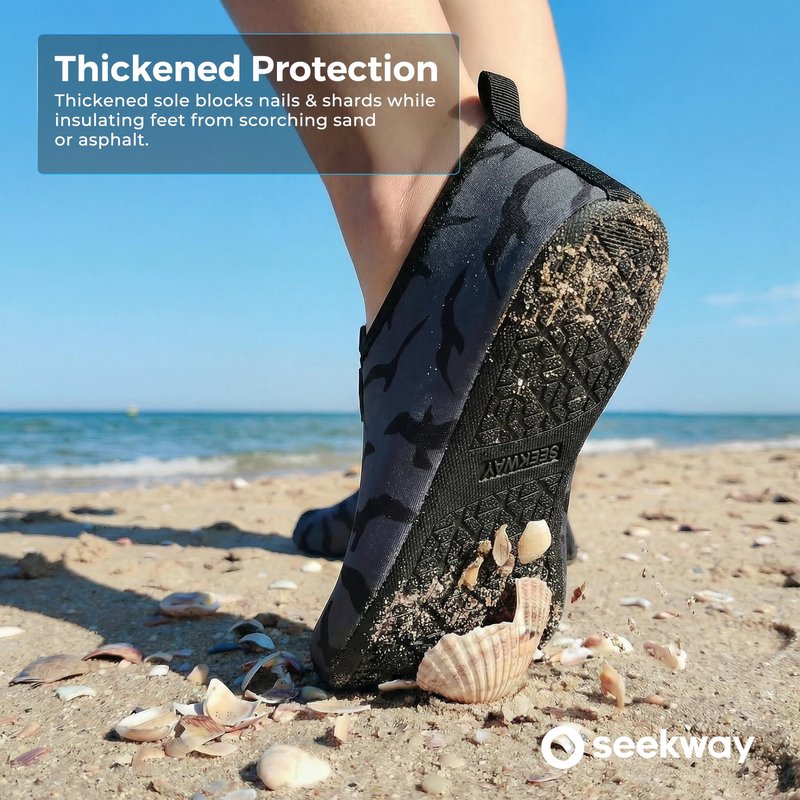 SEEKWAY Water Shoes Barefoot Aqua Socks Quick-Dry Non Slip Shoes for Beach Swim Pool River Boating Surf Women Men Bird SK002(U)