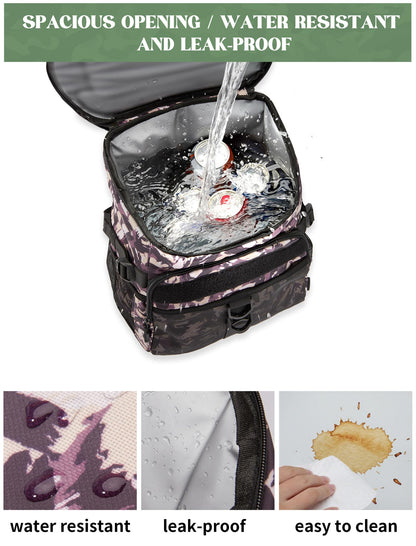 JOYHILL Backpack Cooler, Cooler Backpack Tactical Insulated 36 Cans, 2 Insulated Compartments Thermal Bag for Men Women, Lunch Bag for Camping Hiking Picnic Beach, Black