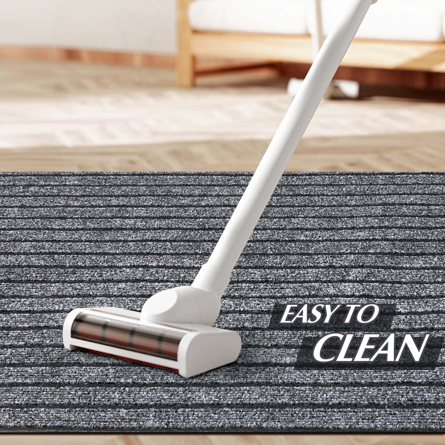 Morefany Outdoor/Indoor 2ft x 6ft Runner Rug, Hallway Custom Sizes Non-Slip Rubber Backing Area Runner Rugs Waterproof Carpet Rugs for Kitchen Entryway Balcony Garage Stair Laundry