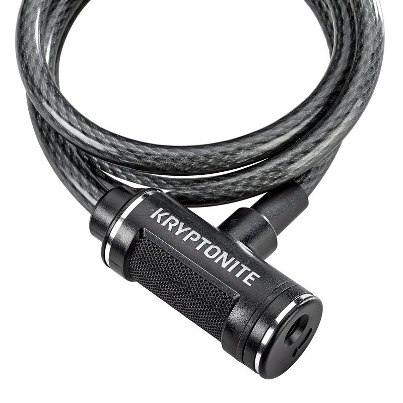 Kryptonite Parkview Bike Lock Cable, 6ft. x 12mm Braided Steel Cable Anti-Theft Security Bicycle Lock with Keys for Outdoor Equipment, Bicycles, Scooters, Fence, Gate
