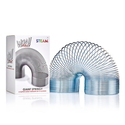 WOW! STUFF Super-Size Metal Spring Toy – Giant Stretchy Slinky for Kids and Adults – Classic Sensory STEM Toy, Performs Tricks, Walks Downstairs, Robust and Durable, Fun for All Ages 5+