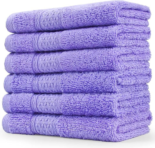 Cleanbear Wash Cloths Cotton Facecloths, Large Face Cloths 6 Ultra-Soft