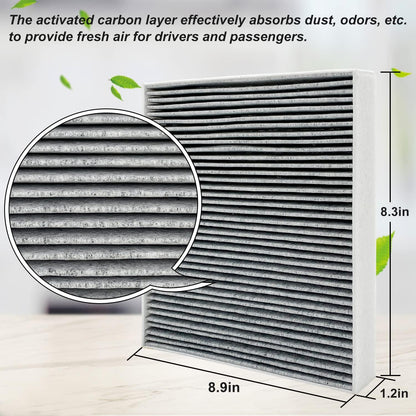 Capume for Cabin Air Filter JM133 Fits for 2021-2025 Elantra, 2022-2024 Ioniq 5, 2021-2025 Santa Fe, 2020-2025 Sonata, 2022-2025 Tucson, 2021-2025 K5, Fits 97133 - L1000, 97133-N9100, PC99594P