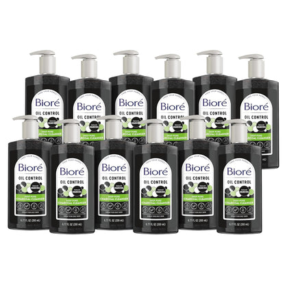 Biore Deep Pore Charcoal Face Wash, Daily Facial Cleanser for Dirt & Makeup Removal, for Oily Skin, 6.77 Oz