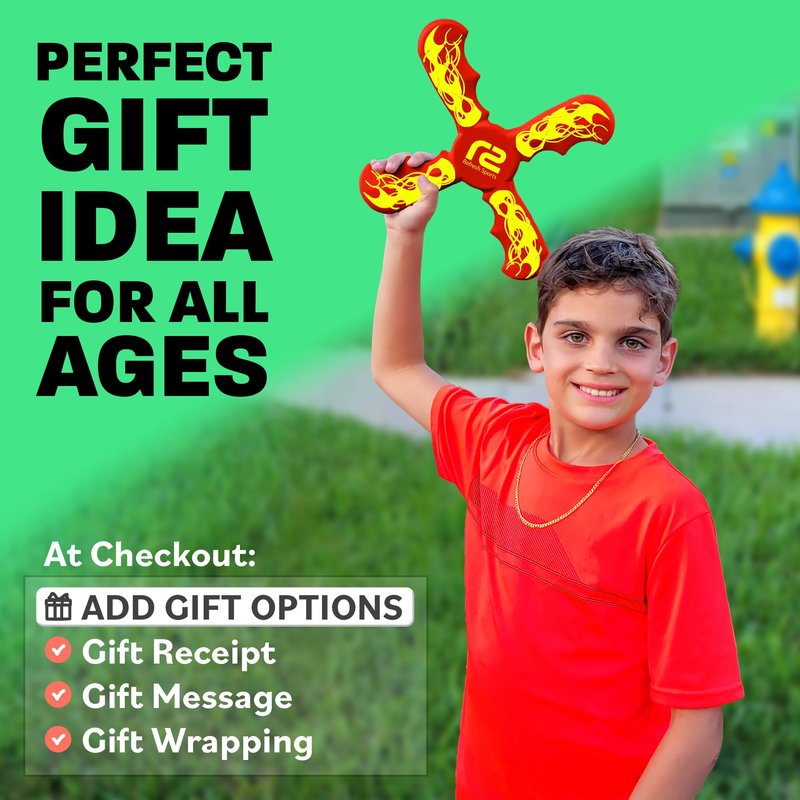 Boomerang for Kids - Fun & Easy To Use - Toys for Ages 8-13 - Birthday Gifts for Kids 5 6 7 8 9 10 Year Old Boy Gift - Best Outdoor Summer Gifts For 4 5 6 7 8 Year Old Boys Gift Ideas for All Ages
