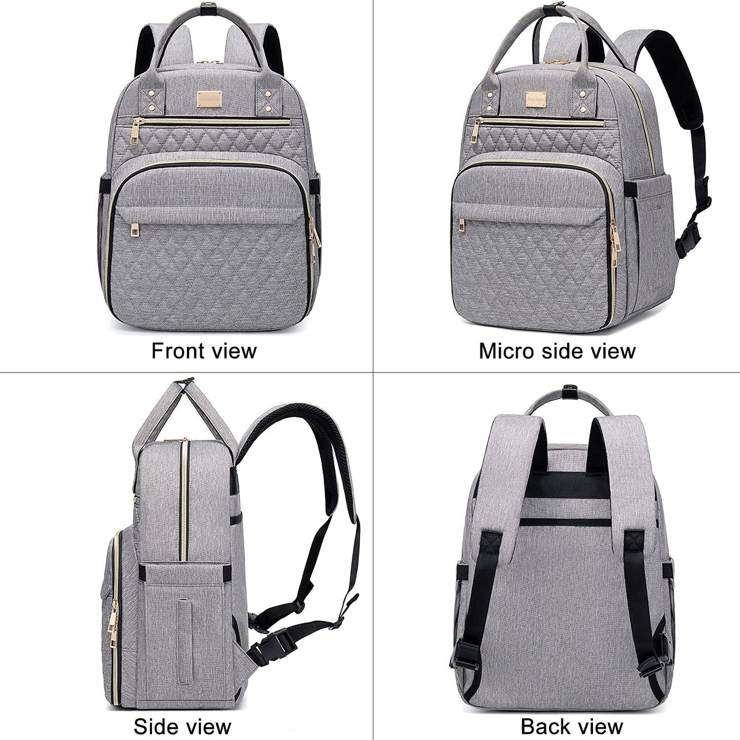 Artelaris Stylish Insulated Lunch Backpack for Women , Waterproof Travel Cooler Bag for Teacher Nurse Work School Picnic Book