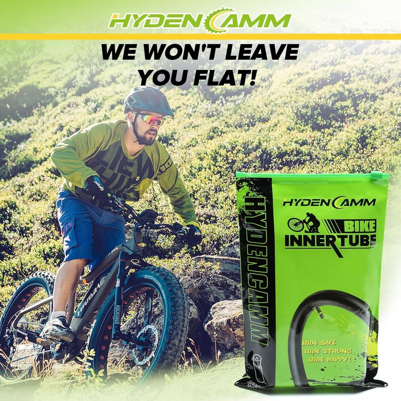 Fat Tire Bike Inner Tubes - 20/26 x 3.0/3.5 Butyl Tubes with 32mm AV Schrader Valve | 2/4 Pack with Tire Levers