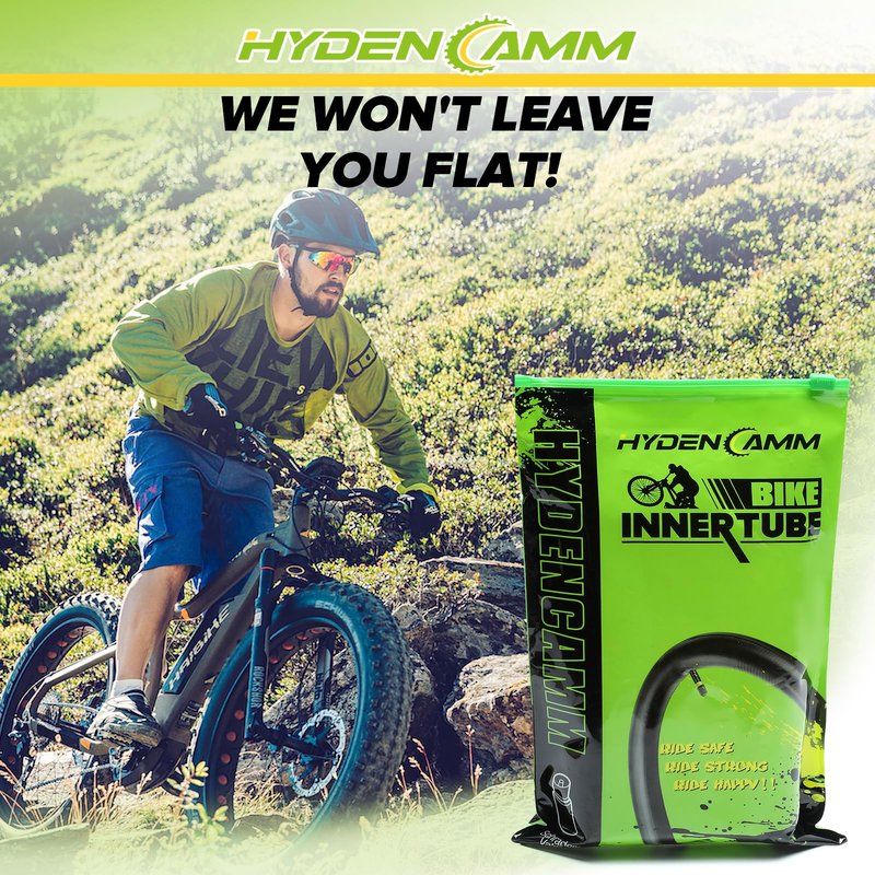 1 Pack 26x4 Fat Tire Tube with AV 32mm, 26x3.5-4.5 Fat Bike Tubes Heavy Duty with 1 Tire Lever, 26 x 4.0 Premium Butyl Rubber Bike Tube for Road/MTB/E Bike 26 x 3.50, 26 x 4.0, 26 x 4.5 by Hydencamm