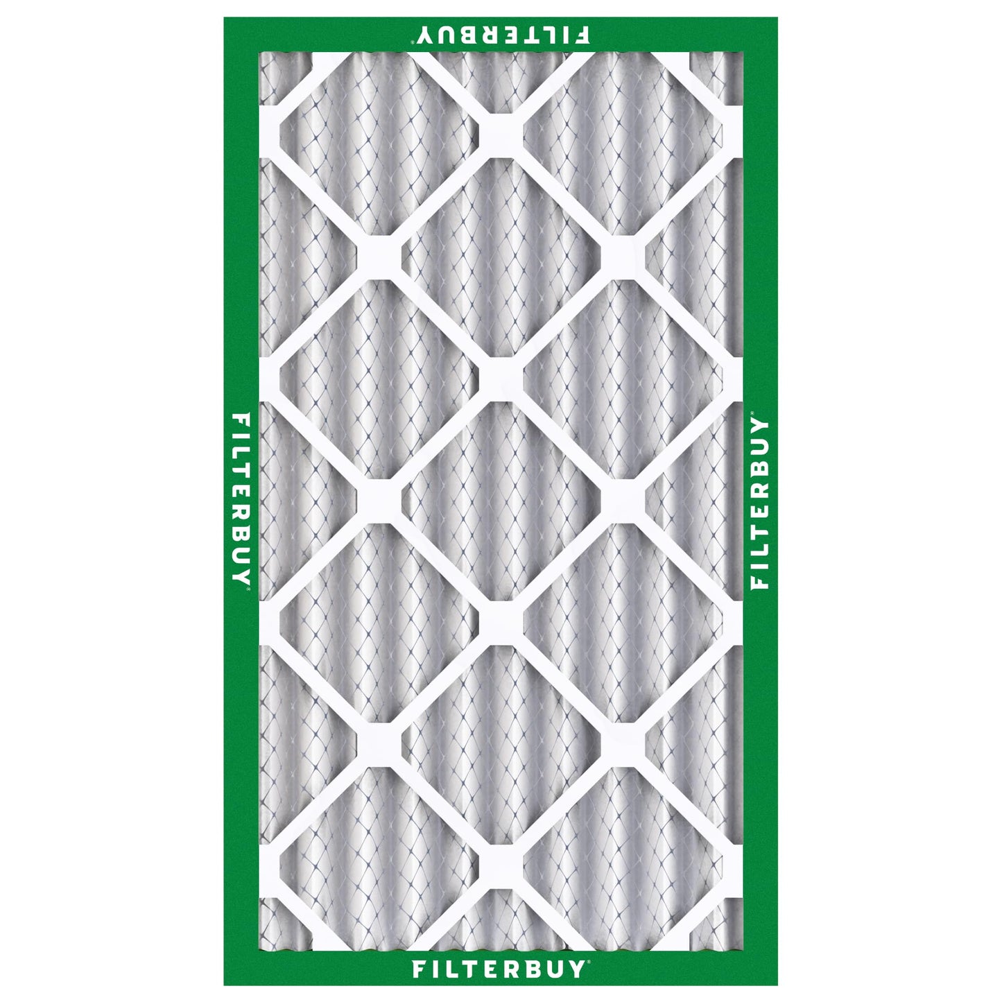 Filterbuy 12x24x4 Air Filter MERV 8 Essential Dust & Allergy Defense (4-Pack), Electrostatic Pleated HVAC AC Furnace Filters Replacement, Made in USA (Actual Size: 11.50 x 23.38 x 3.63)