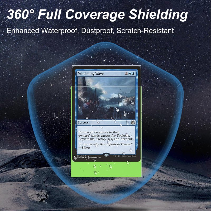 400 Pack Card Sleeves, 200 Matte Green Trading Card Sleeve and 200 Perfect Fit Sleeves Ideal for Double-Sleeving, Compatible with MTG, TCG