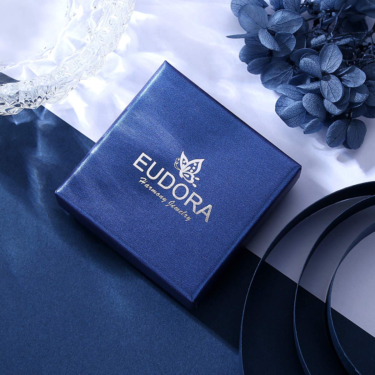 EUDORA 18K Gold Plated Sterling Silver E Initial Necklaces for Women, Gold Dainty Classic 26 Letter E Pendant Monogram Necklace Jewelry Birthday Mothers Day Gifts for Women Mom,18inch Chain