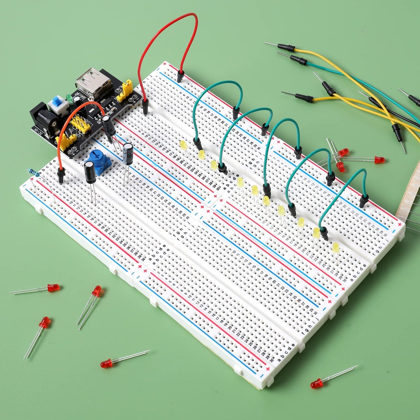DEYUE breadboard Set Prototype Board - 6 PCS 400 Pin Solderless Board Kit for Raspberry pi and Arduino Project