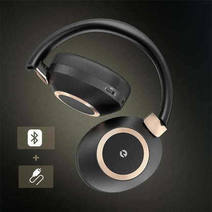 Active Noise Cancelling Headphones, 100H Playtime Headphones Wireless Bluetooth, Bluetooth Headphones with Microphone, Over- Ear Wireless Headphone with Deep Bass,Fast Charging for Travel,Office,Home