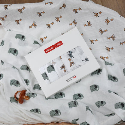 GLLQUEN BABY Muslin Squares Cloth for Baby, 6pack 70cm x 70cm Cotton Burp Cloths for Newborn, Absorbent & Breathable and Ideal to Clean, Wipe & Cover Newborns