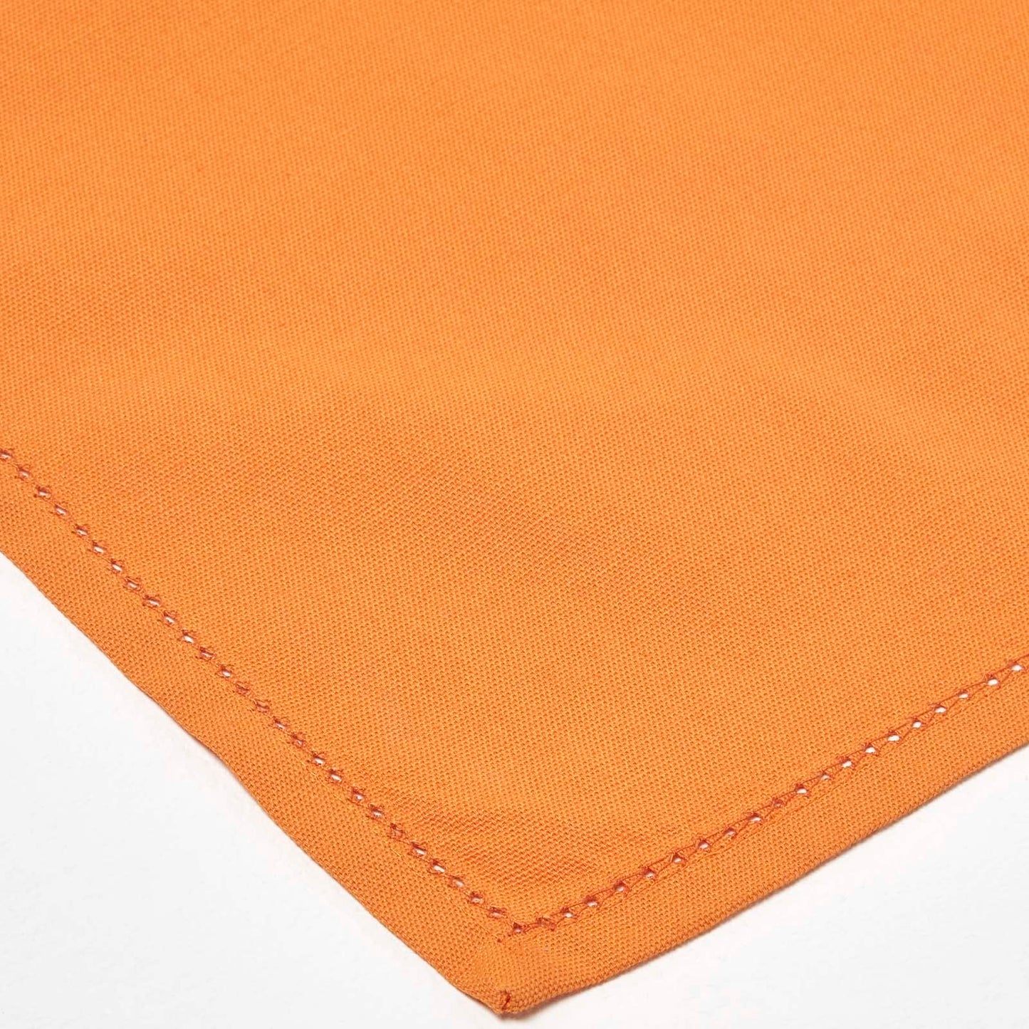 HOMESCAPES Premium Orange Cloth Napkins, Set of 4, Handcrafted, Plain 100% Cotton Fabric Napkins, Washable & Reusable, Dinner Table Napkins for Parties, Events & Weddings - Burnt Orange, 45 x 45cm