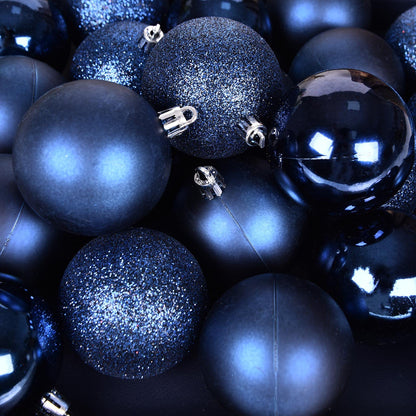 30ct Halloween Ball Ornaments, 2.36" Shatterproof Halloween Tree Decorations, Perfect Hanging Ball for Indoor/Outdoor Holiday Party Decor (Dark Blue)