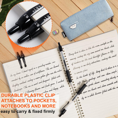 Gel Pens, 30 Pack Black Gel Pen Fine Point, Retractable Gel Ink Rollerball Pens for Smooth Writing (0.7mm) Back to School Supplies