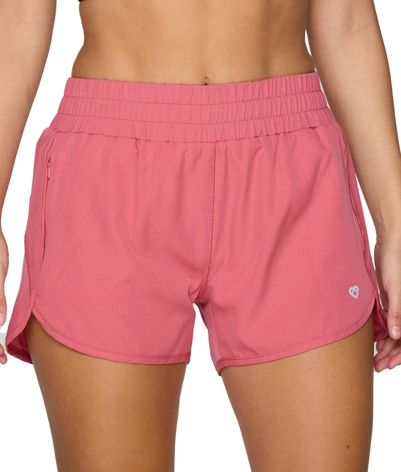 COLOSSEUM Active Women's Annika Moisture Wicking Performance Running Short with Zipper Pockets (Rose, Medium)