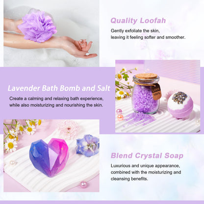 LUCOTIYA Gifts for Women, Christmas Gifts Basket for Woman Birthday Wine Tumbler Self Care Package Gift for Mom, Bestie, Her, Sister, Wife, Auntie Thank You Gift for Women Teacher Appreciation