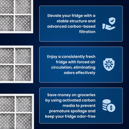 Fresh LT120F Air Filter Replacement, Compatible With: 9918, 795 and LG ADQ73214404, LMXS30776S, 4 Pack - Fresh