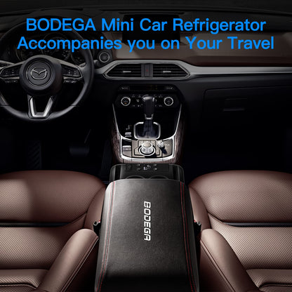 BODEGA 12 Volt Refrigerator, 16 Quart (15L) Car Fridge, Portable Refrigerator (-4℉-68℉), 12/24V DC for Outdoor, Vehicles, Camping, Travel