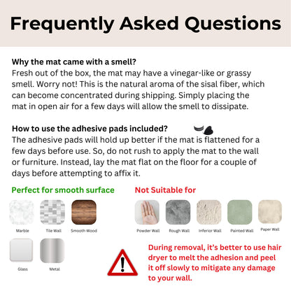 Furrther Sisal Cat Scratcher Mat (Use on Wall, Couch and Carpet), Durable and Shedding-Resistant Cat Scratching Surface - 21.7x13 inch with Adhesives and Twist Pins (The Black Cat Vintage Poster)