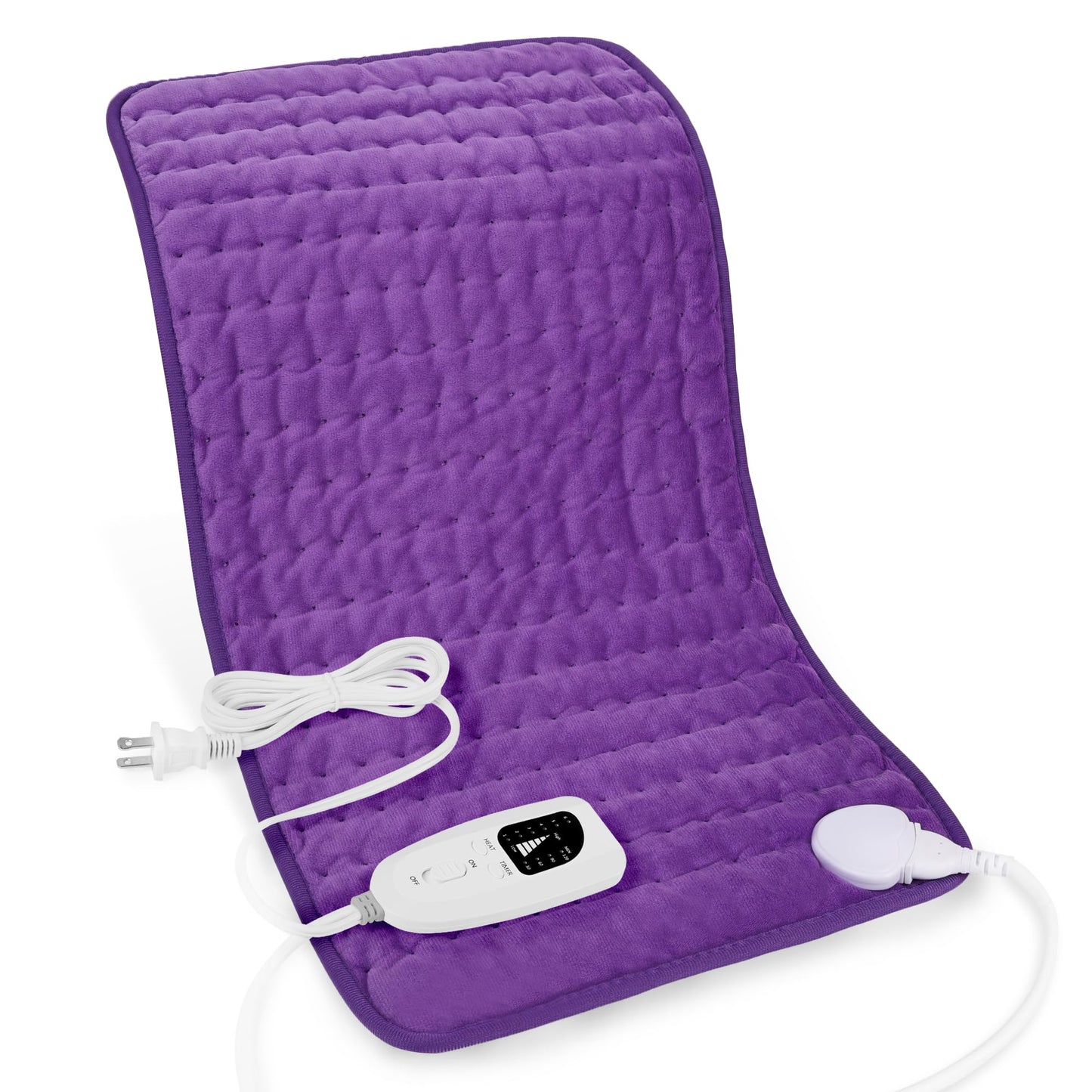 Heating Pad,Electric Heating Pads for Back,Neck,Abdomen,Moist Heating Pad for Shoulder,Knee,Arms,Legs,Dry/Moist Heat & Auto Shut Off,Birthday Gifts for Men and Women(Light Gray, 24''×12'')