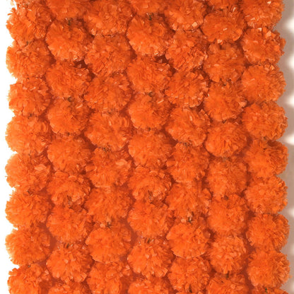 GOMALL 5Pcs Marigold Garland for Decoration,5 Feet Artificial Marigold Flowers Diwali Decorations for Home,Orange Artificial Marigold Heads for Diwali Party,Indian Weddings,Halloween,Wreath