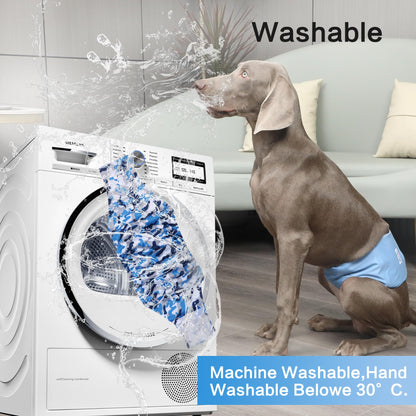 JoyDaog Reusable Dog Belly Bands for Male Dogs Diapers,5 Pack Premium Washable Dog Diapers Male Puppy Nappies Wrap,S