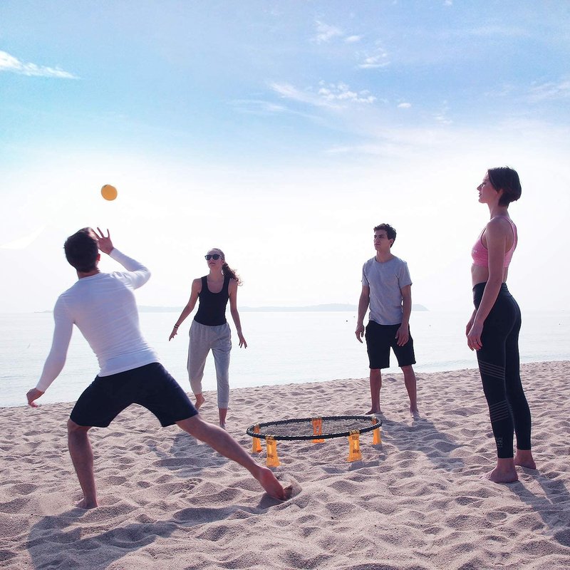 Blinngo Roundnet Game Set with 3 Balls and Strip Light (ONLY for Pro Kit) - Roundnet Game for Outdoor Indoor Lawn Beach Backyard and Park