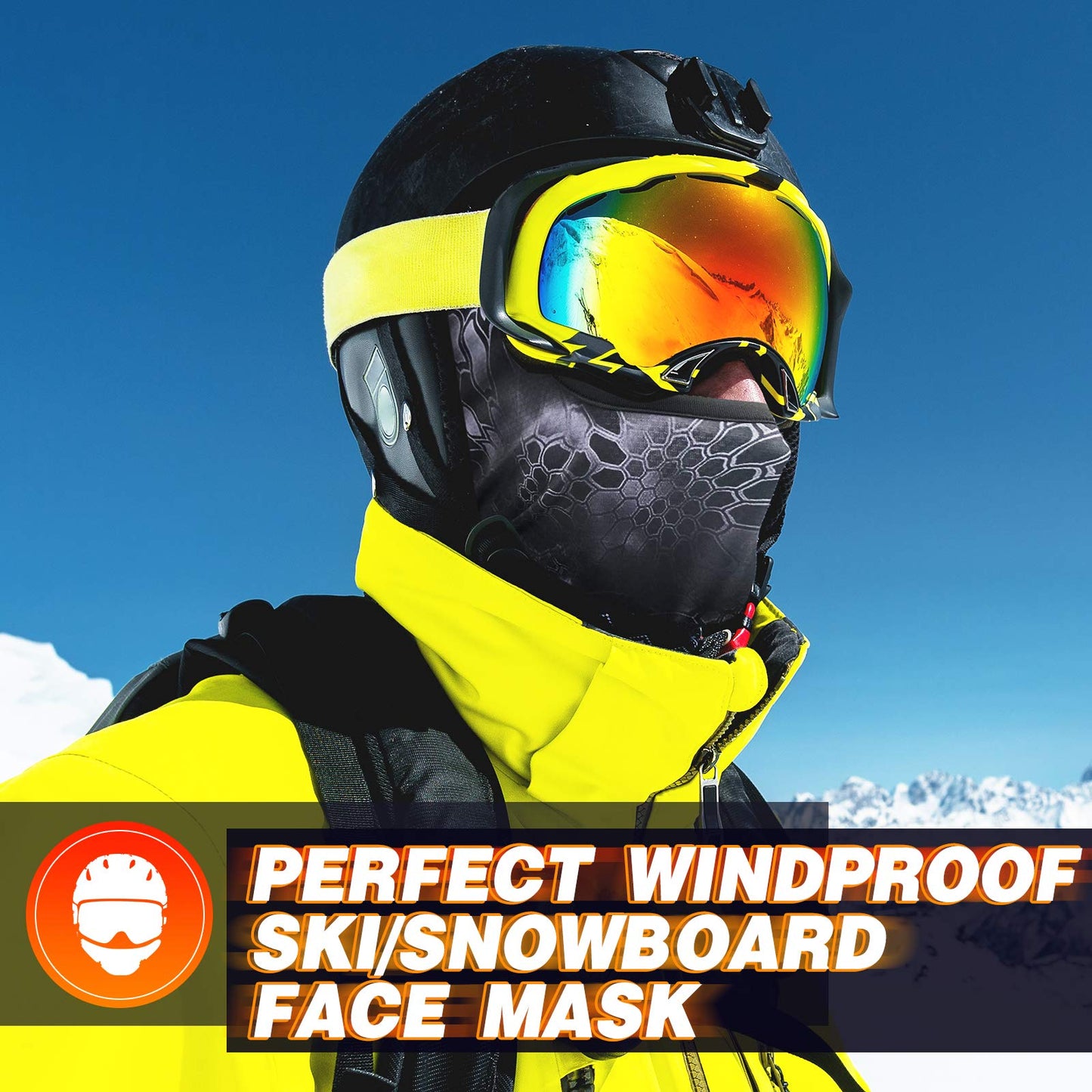 Venswell 3D Balaclava Ski Mask Cool Skull Animal Full Face Mask Cycling/Motorcycle/Halloween Ht-Open Teeth-1