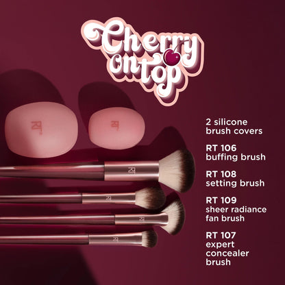 Real Techniques Cherry On Top Mini Marshmallow Puff Trio, Mini Makeup Puffs For Concealer & Foundation, Spot Correcting & Blending, Dry Use Beauty Sponge, Travel Size, Vegan & Cruelty-Free, 3 Count