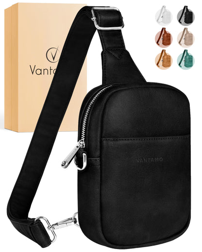 Vantamo Cross Body Bag Women with RFID Protection, Anti-Pickpocket Clip & Premium Material, Stylish Sling Bag Women with Silver Zipper, Secure Anti Theft Crossbody for Travel & Everyday Use