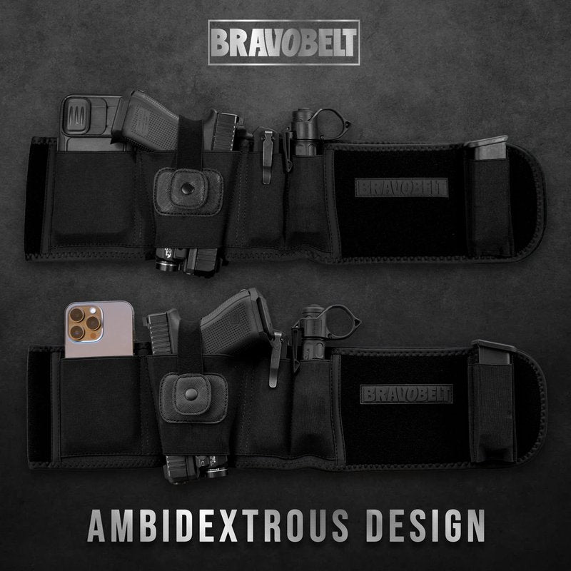 BravoBelt Laser Fit Edition - Belly Band Holster for Lasers, Olight, Streamlight TLR Systems - for Men & Women (XL - 45" - 55" Belly)