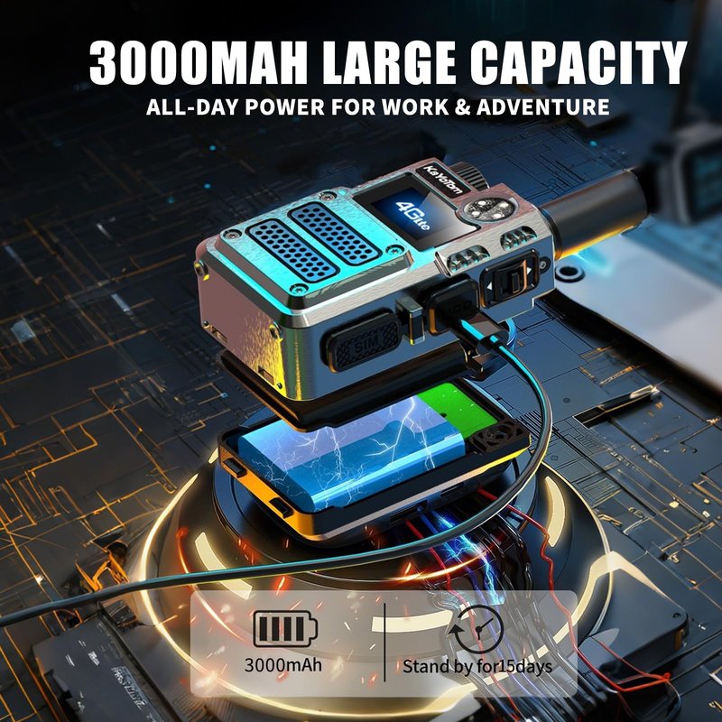 [5000+ Miles Range] Unlimited Range Walkie Talkies 4G LTE Long Range with Nationwide & Global Range via Free SIM Card,SOS Alert Poc Radios for Hiking,Truck Fleet,Construction site（4 Pack）
