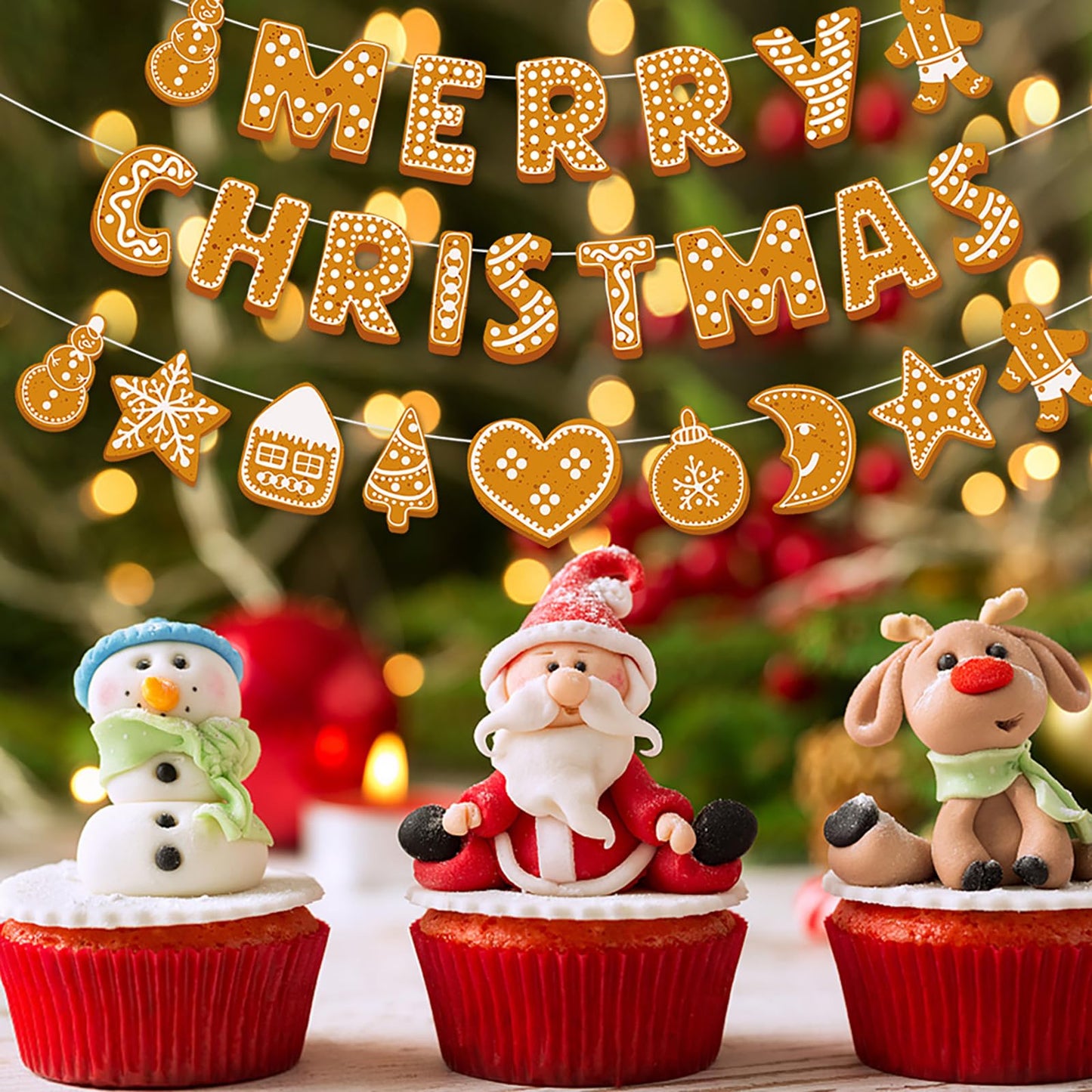 Merry-Christmas Holiday Party-Decorations Wall-Window Banners - 2pcs Fireplace Happy New Year Birthday Paper Streamers, Hanging Backdrop Decor Lasting Surprise