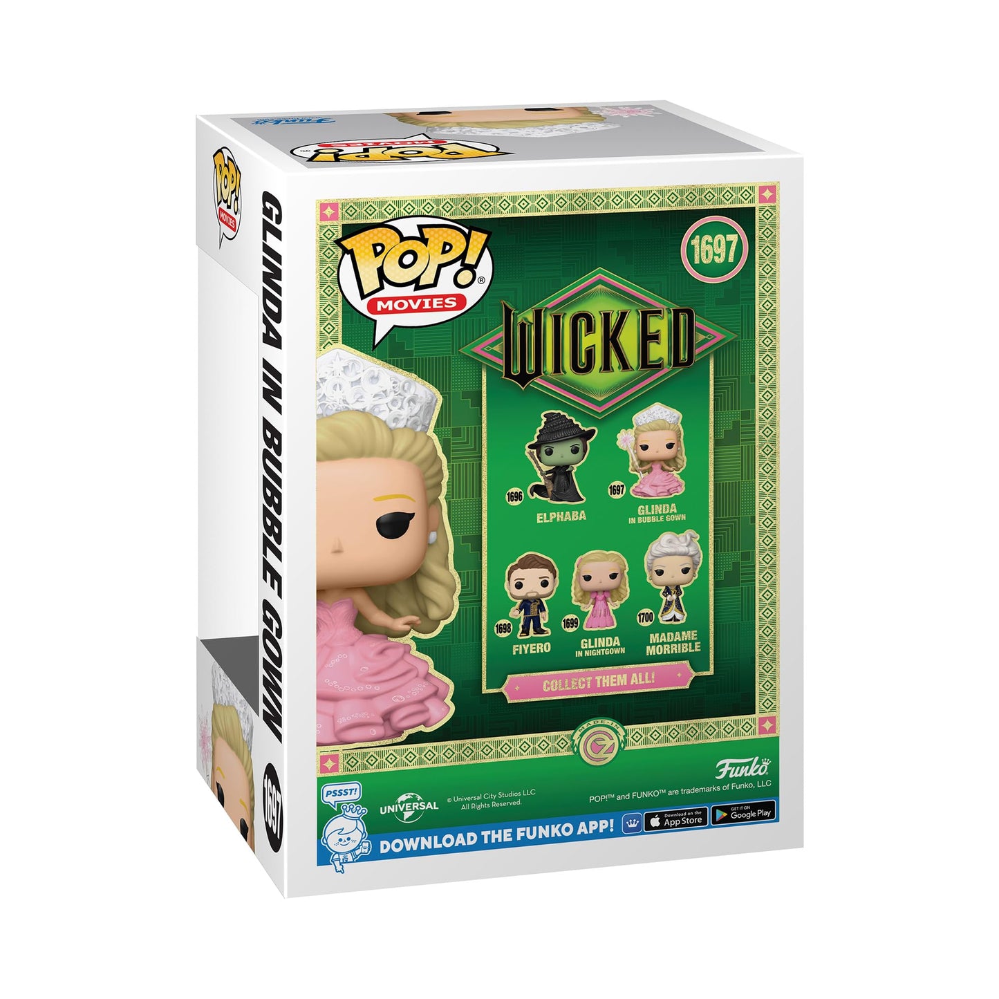 Funko Pop! Movies: Wicked - Glinda in Bubble Gown - Collectable Vinyl Figure - Gift Idea - Official Merchandise - Toys for Kids & Adults - Movies Fans - Model Figure for Collectors and Display
