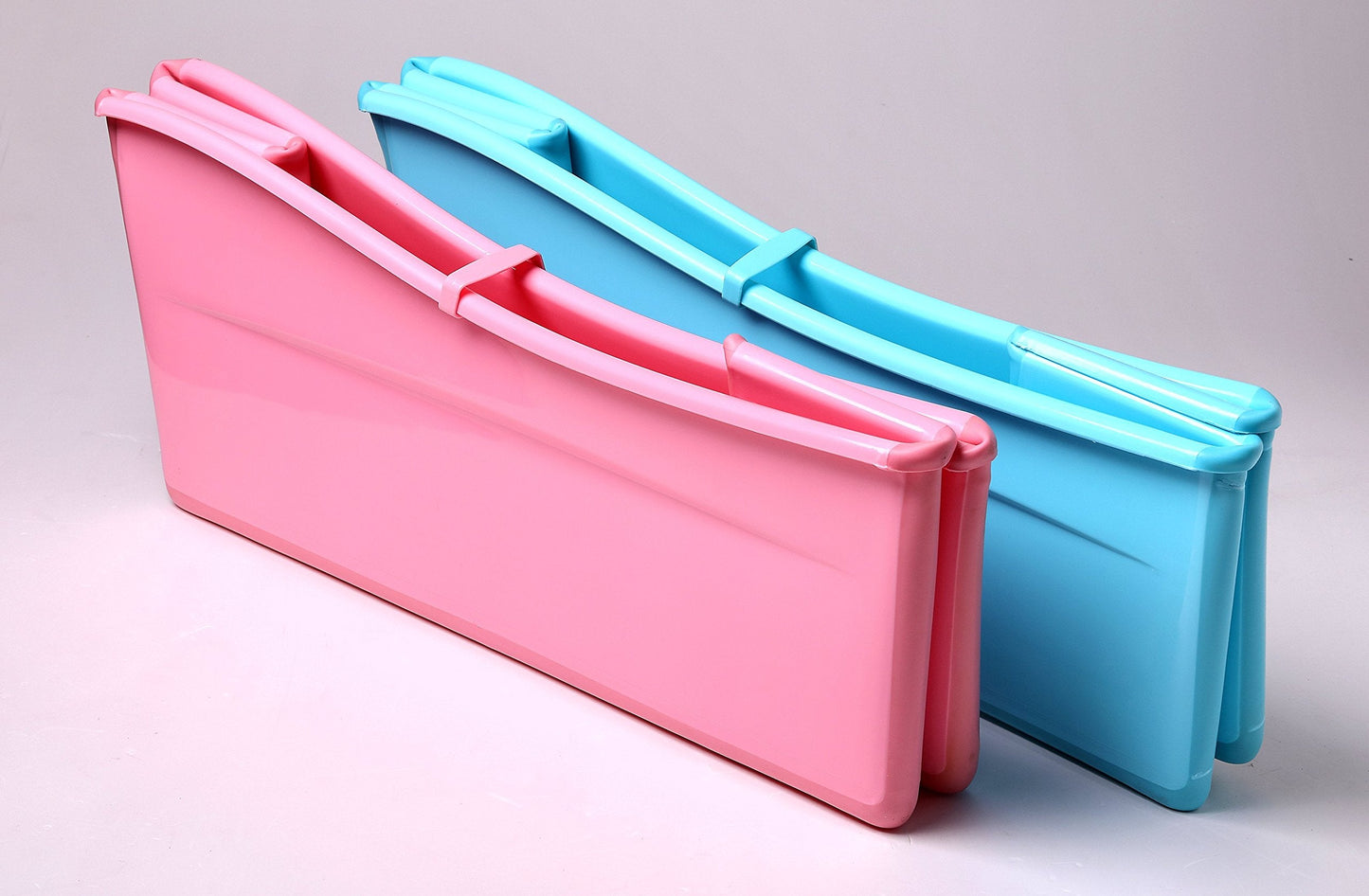 G Ganen Plastic Foldable Bathtub for Shower Portable Ice Bath Tub Blue 30Inch