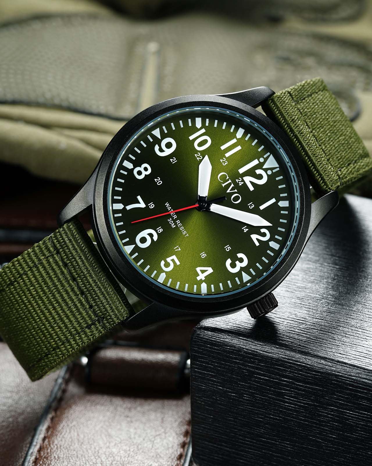 CIVO Military Watch for Men Waterproof: Analog Mens Watches Classic- Field Wrist Watches for Man