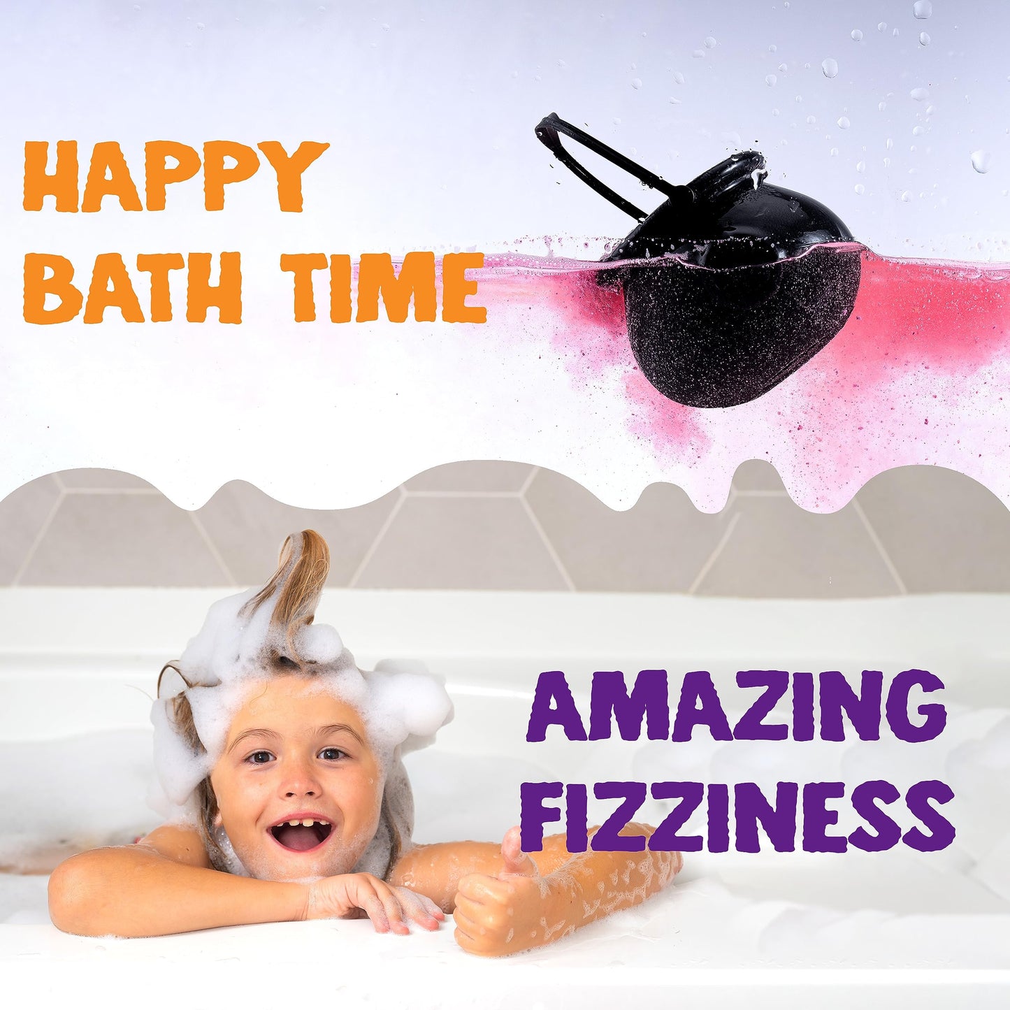 JOYIN Halloween Witch Cauldron Themed Bath Bomb with Mochi Squishy Toy, 6 Packs Bubble Kids Bath Bombs with Surprise Toy Inside, Trick or Treating, Halloween Party Favors Supplies, Goodie Bag Stuffers