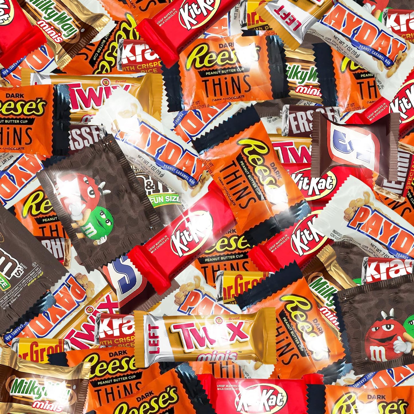 Chocolate Assorted Bulk Candy Variety Pack 5lb - Mini Chocolate Bars, Milk & Dark Chocolate Mix - Individually Wrapped Bulk Candy for Office Snacks, Party Favors and Bags